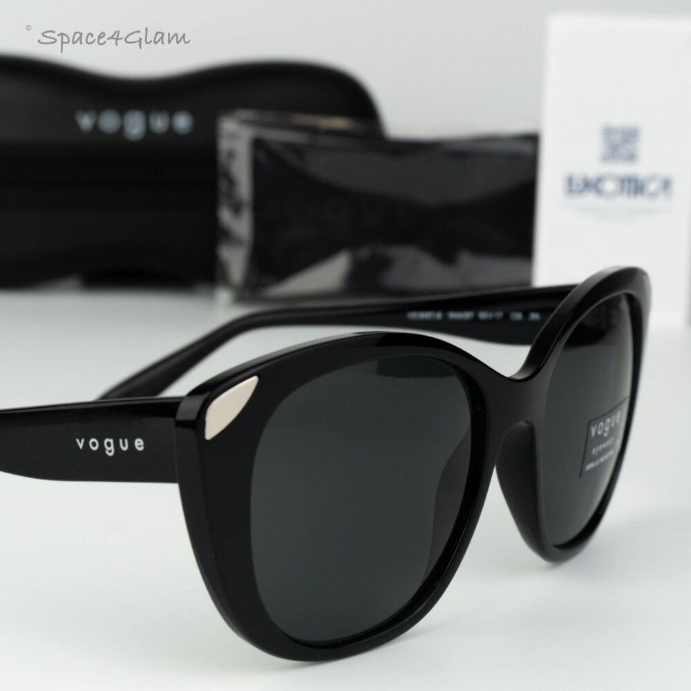 Vogue Women Sunglasses Black Dark Grey Cat Eye VO5457S W44/87 BRAND NEW